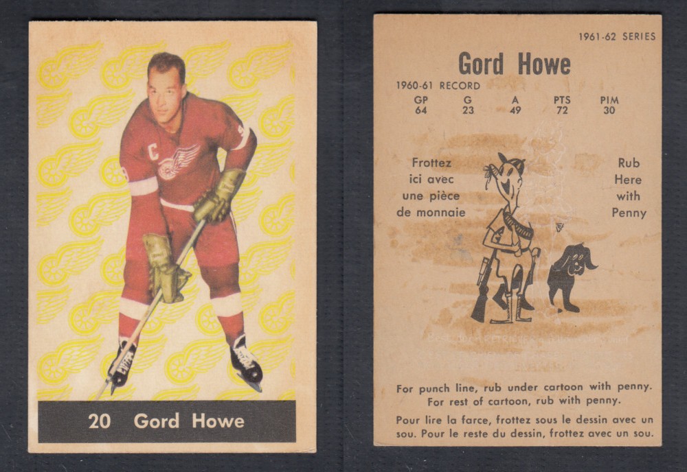 1961-62 PARKHURST HOCKEY CARD #20 G. HOWE photo