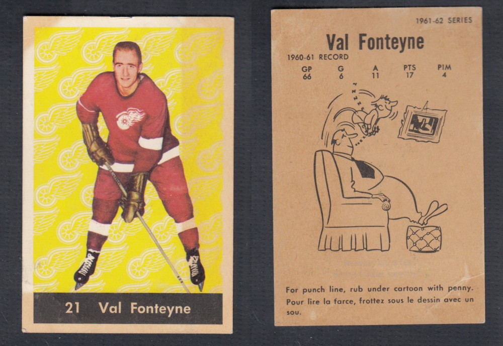 1961-62 PARKHURST HOCKEY CARD #21 V. FONTEYNE photo