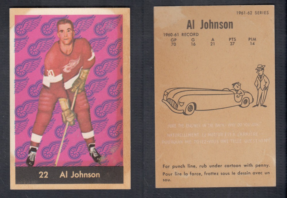 1961-62 PARKHURST HOCKEY CARD #22 A. JOHNSON photo