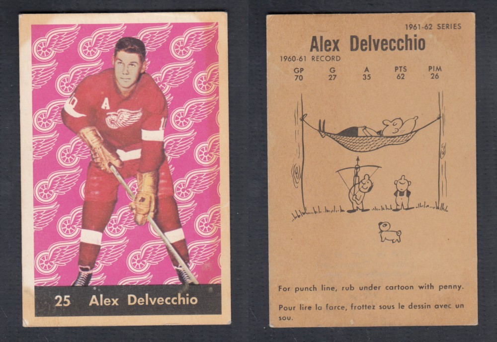 1961-62 PARKHURST HOCKEY CARD #25 A. DELVECCHIO photo