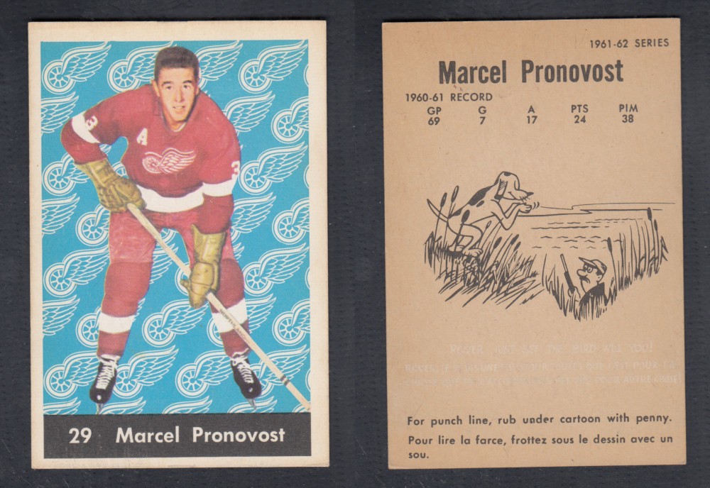 1961-62 PARKHURST HOCKEY CARD #29 M. PRONOVOST photo