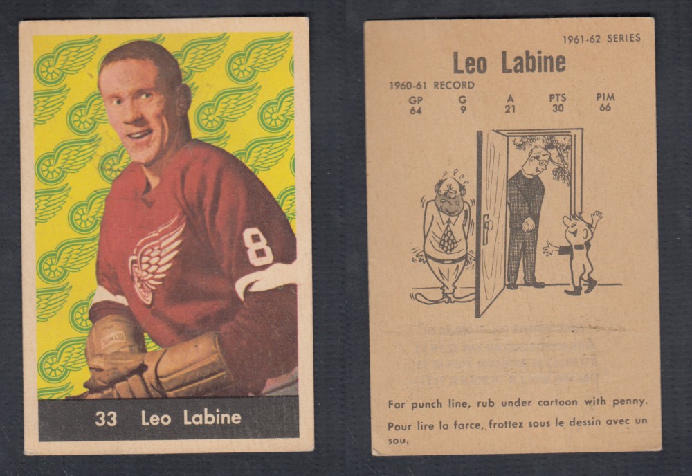 1961-62 PARKHURST HOCKEY CARD #33 L. LABINE photo