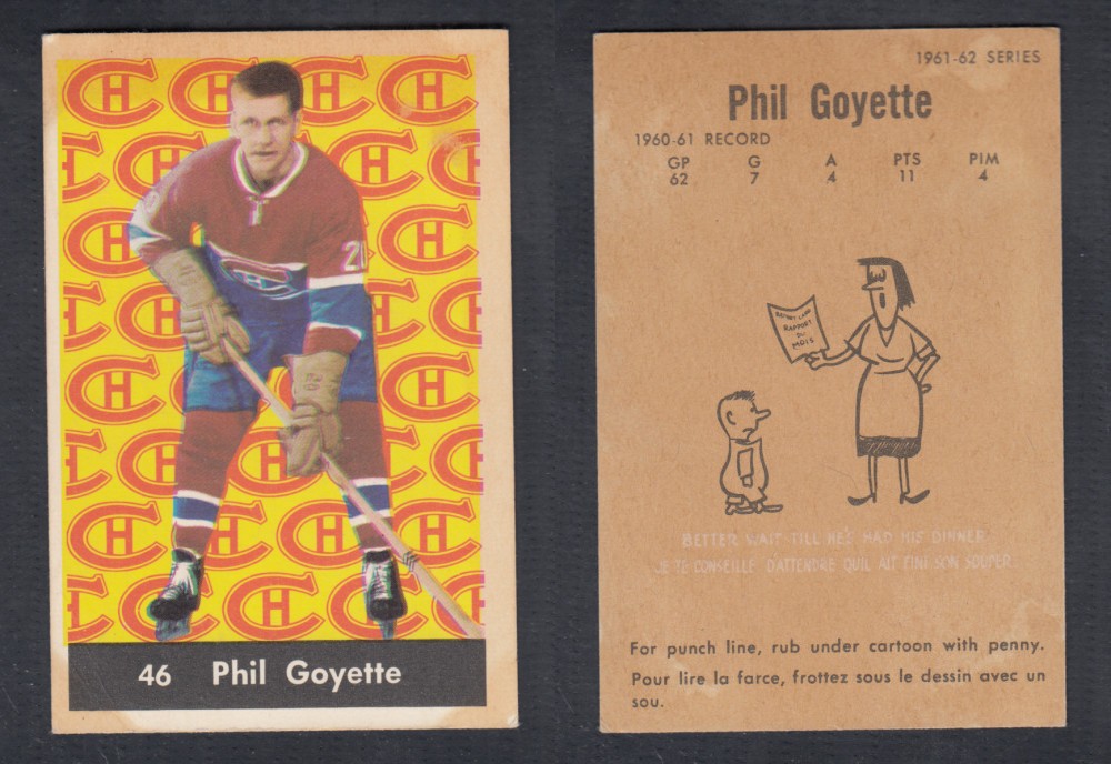 1961-62 PARKHURST HOCKEY CARD #46 P. GOYETTE photo