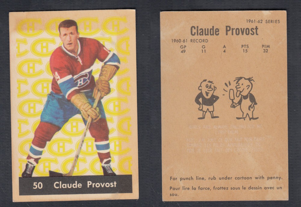 1961-62 PARKHURST HOCKEY CARD #50 C. PROVOST photo