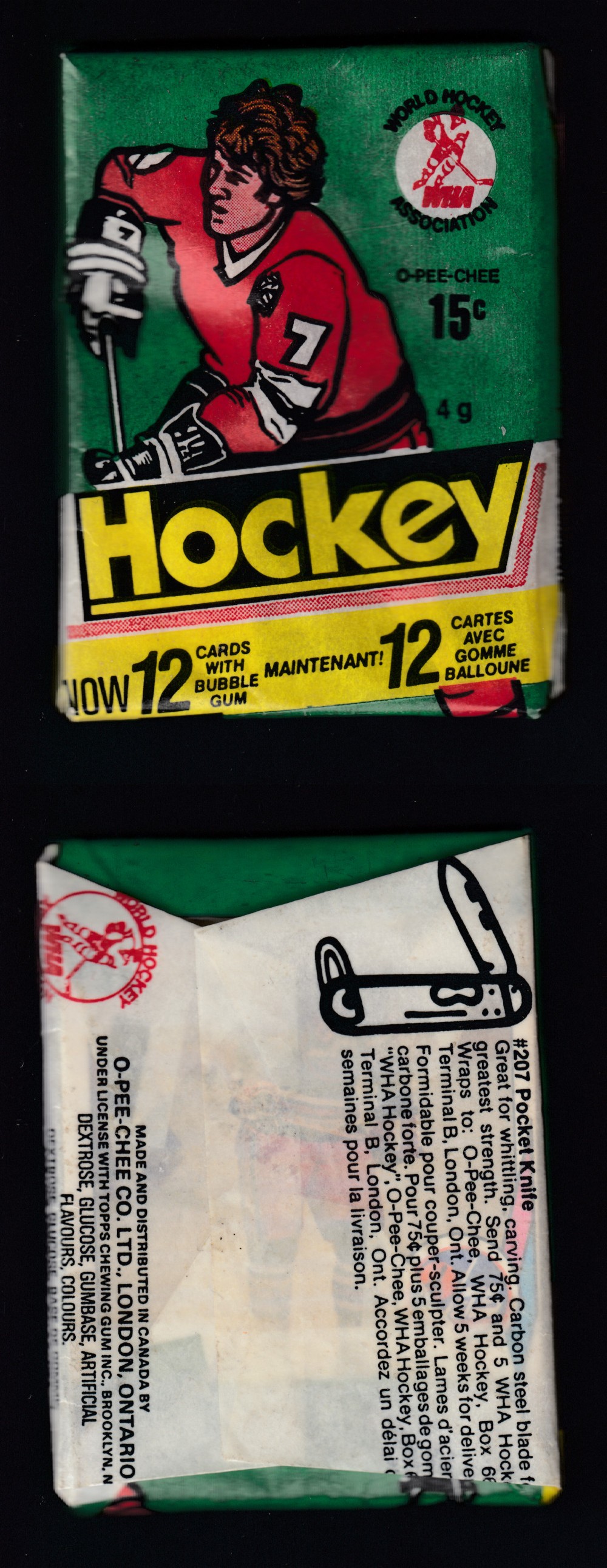 1977-78 WHA O-PEE-CHEE HOCKEY CARD WAX PACK photo
