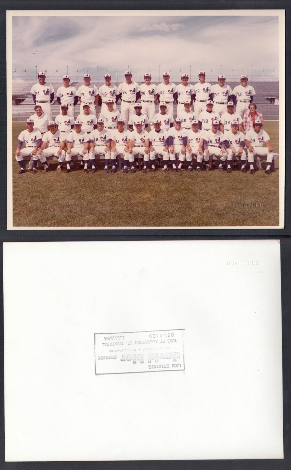 EARLY 1970'S D. BIER MONTREAL EXPOS TEAM PHOTO photo
