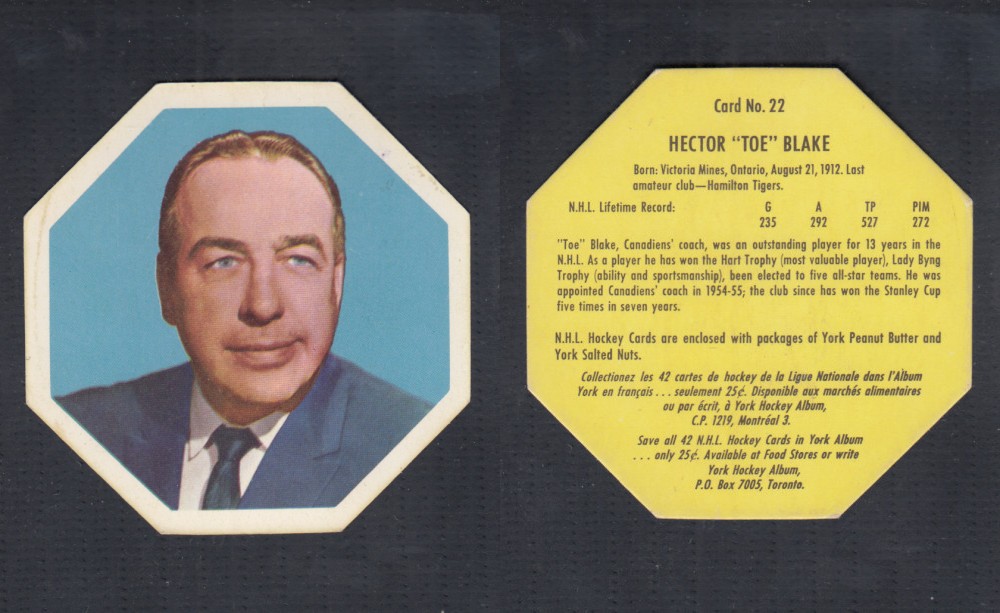 1961-62 YORK HOCKEY CARD #22 H. BLAKE photo