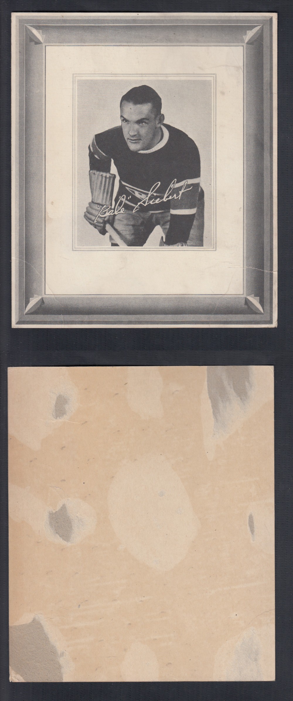 1938-39 QUAKER OATS HOCKEY CARD B. SIEBERT photo