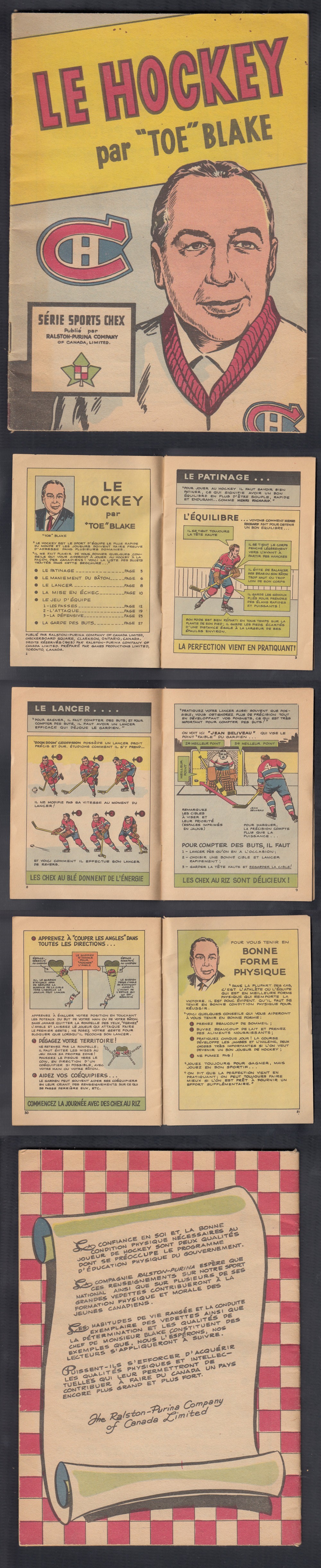 1964-65 CHEX T. BLAKE HOCKEY HINTS BOOKLET photo