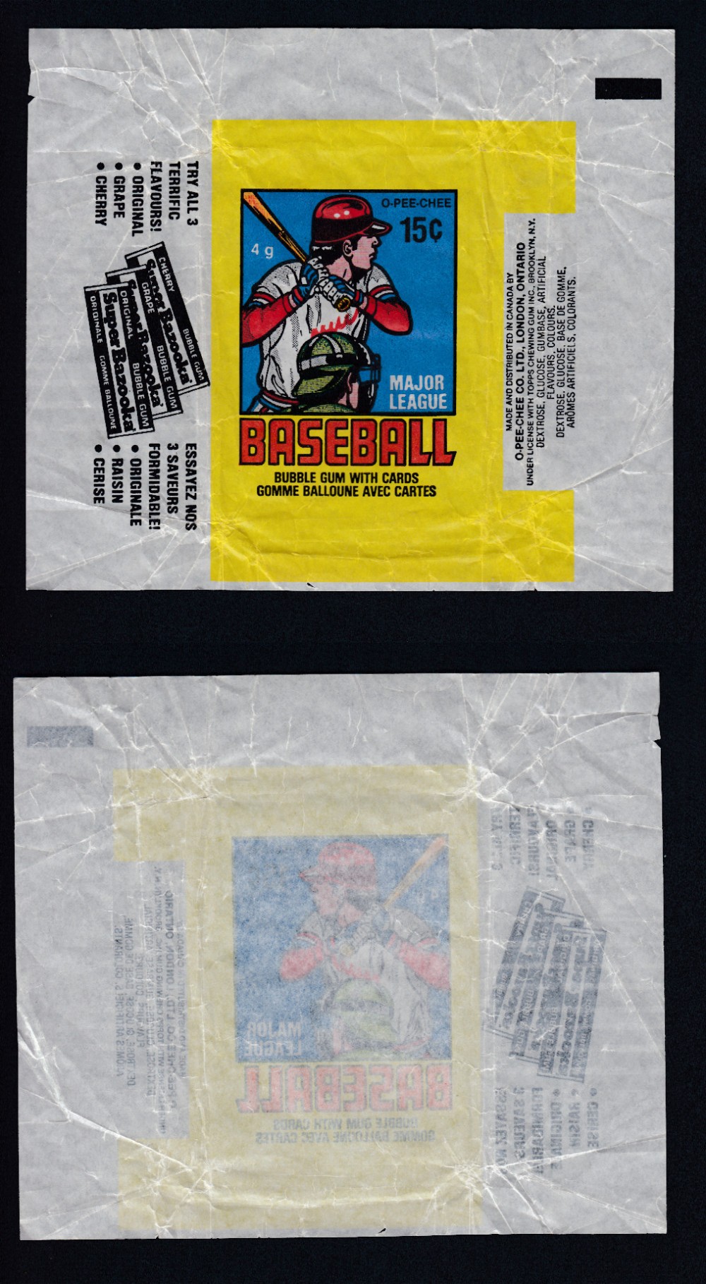 1979 O-PEE-CHEE BASEBALL CARD WRAPPER photo