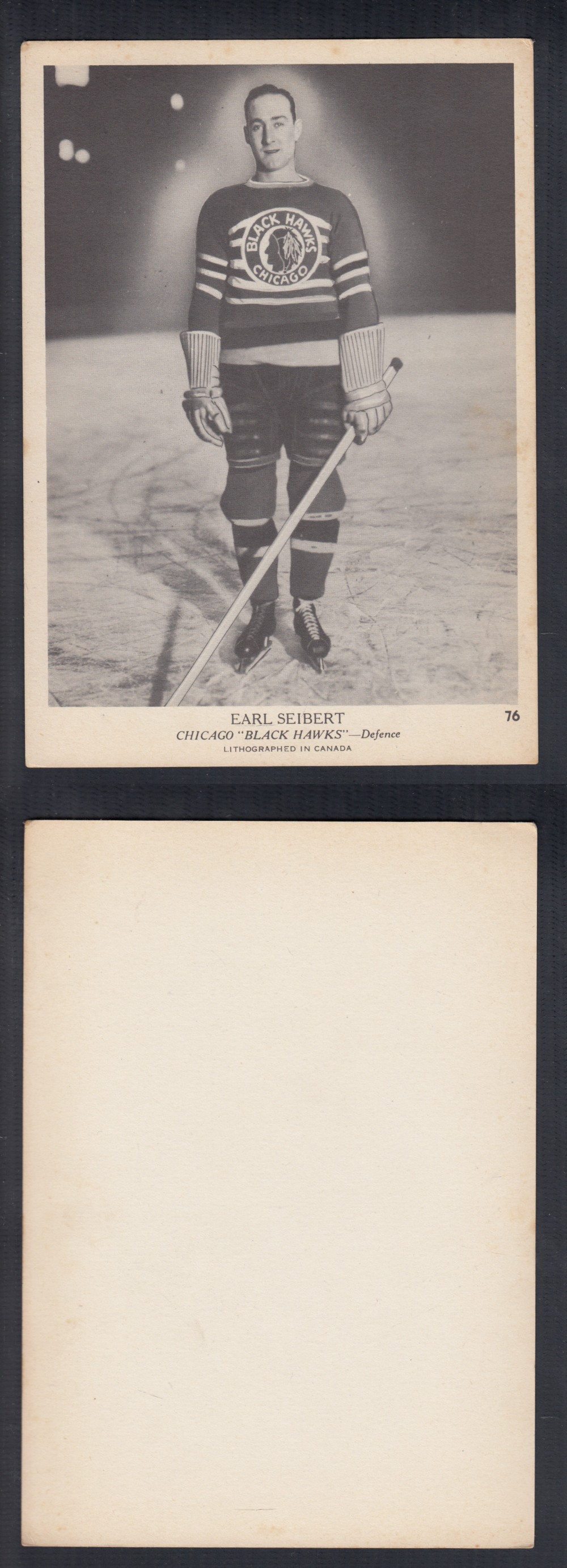 1939-40 O-PEE-CHEE HOCKEY CARD #76 E. SEIBERT photo