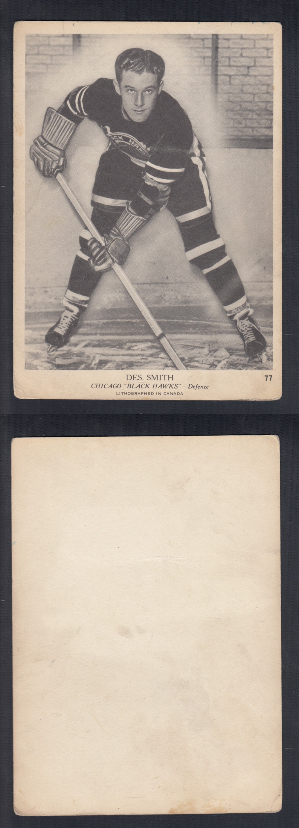 1939-40 O-PEE-CHEE HOCKEY CARD #77 D. SMITH photo