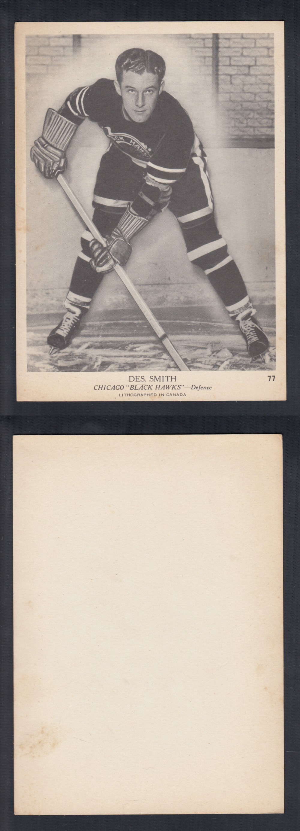 1939-40 O-PEE-CHEE HOCKEY CARD #77 D. SMITH photo