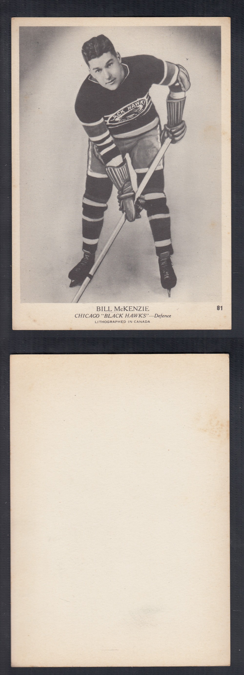 1939-40 O-PEE-CHEE HOCKEY CARD #81 B. MCKENZIE photo