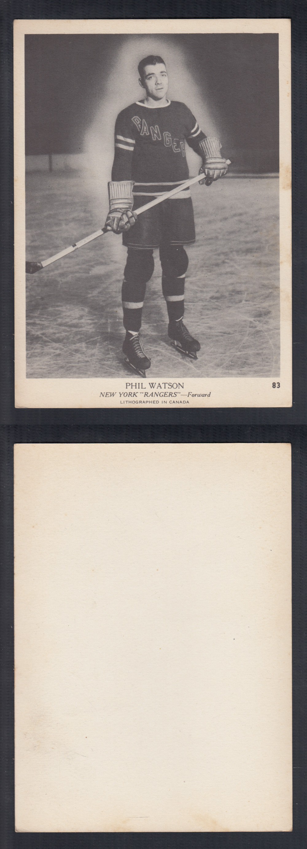 1939-40 O-PEE-CHEE HOCKEY CARD #83 P. WATSON photo