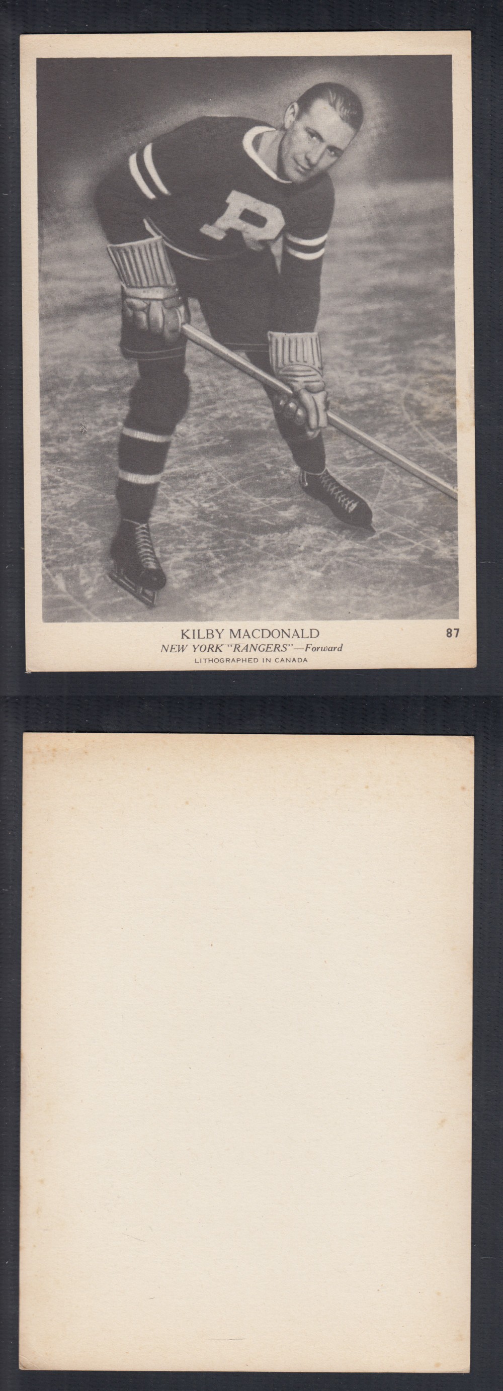 1939-40 O-PEE-CHEE HOCKEY CARD #87 K. MACDONALD photo