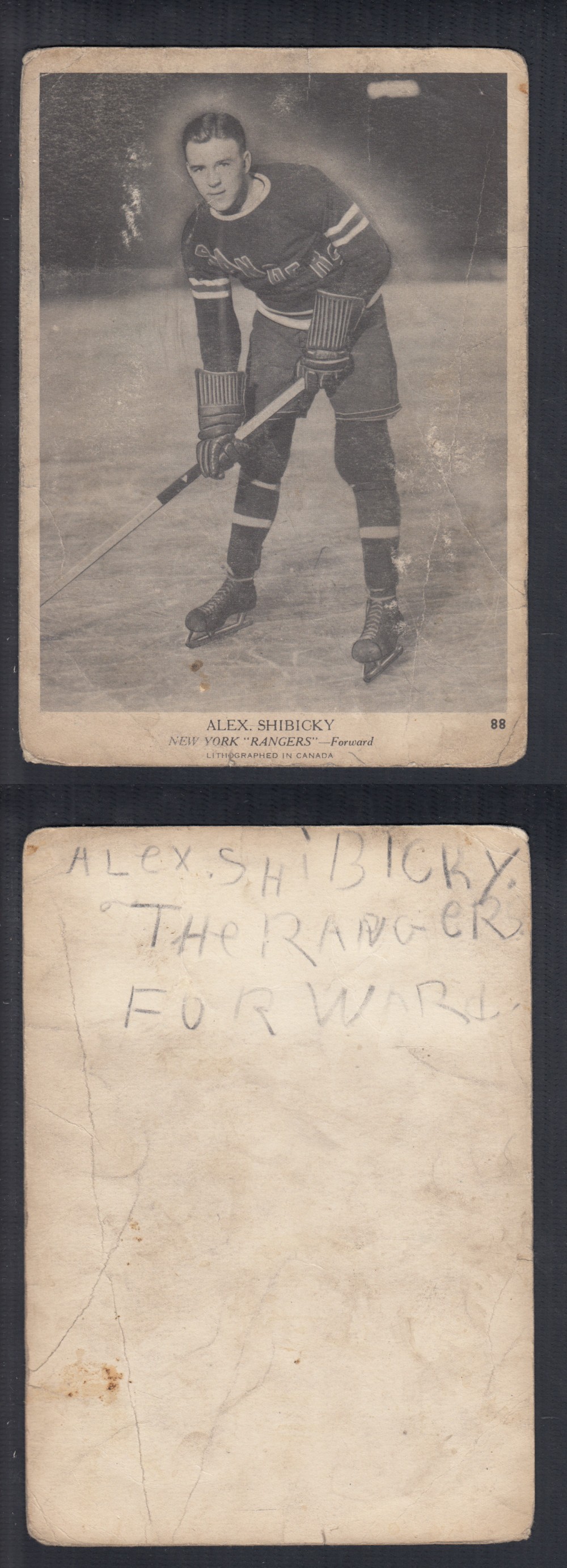 1939-40 O-PEE-CHEE HOCKEY CARD #88 A. SHIBICKY photo