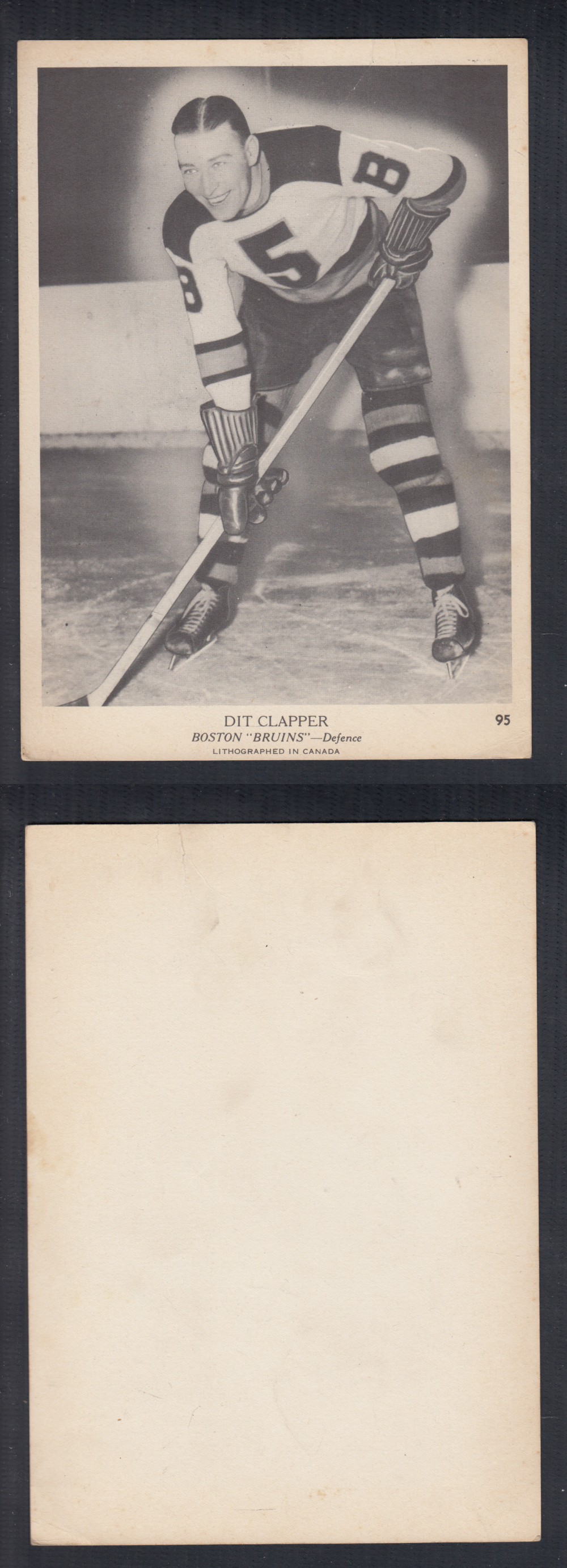 1939-40 O-PEE-CHEE HOCKEY CARD #95 D. CLAPPER photo