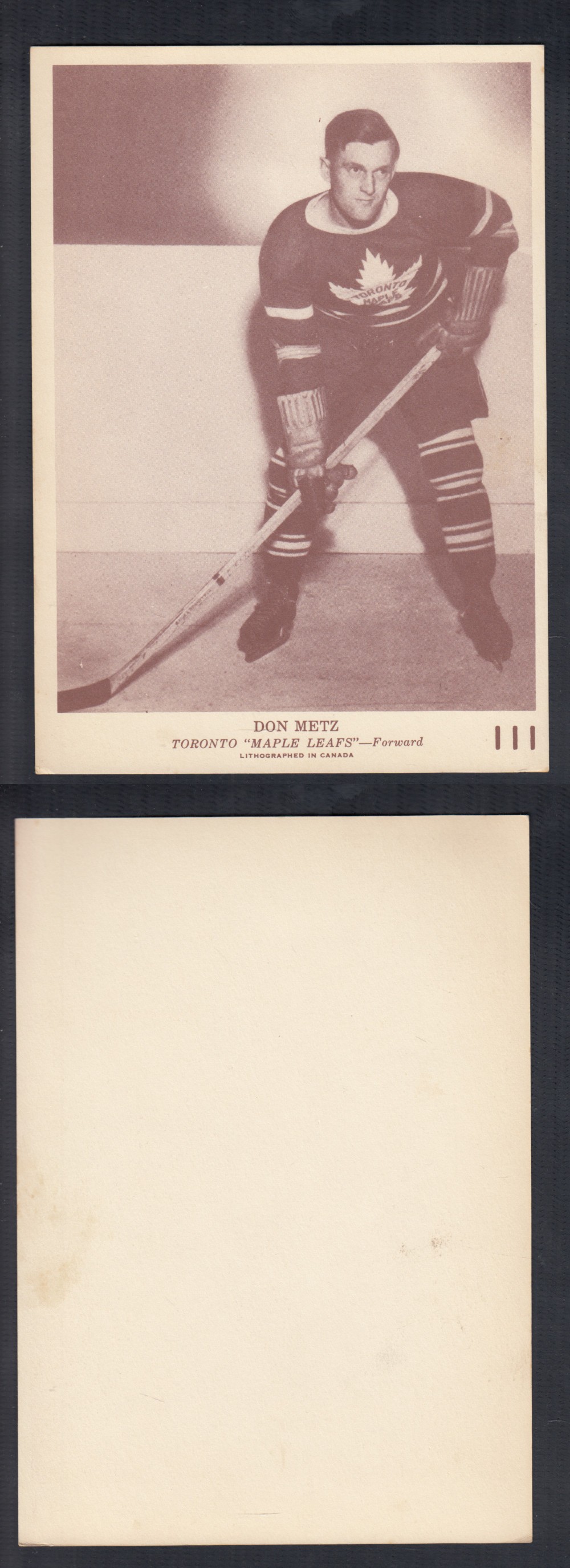 1940-41 O-PEE-CHEE HOCKEY CARD #111 D. METZ photo