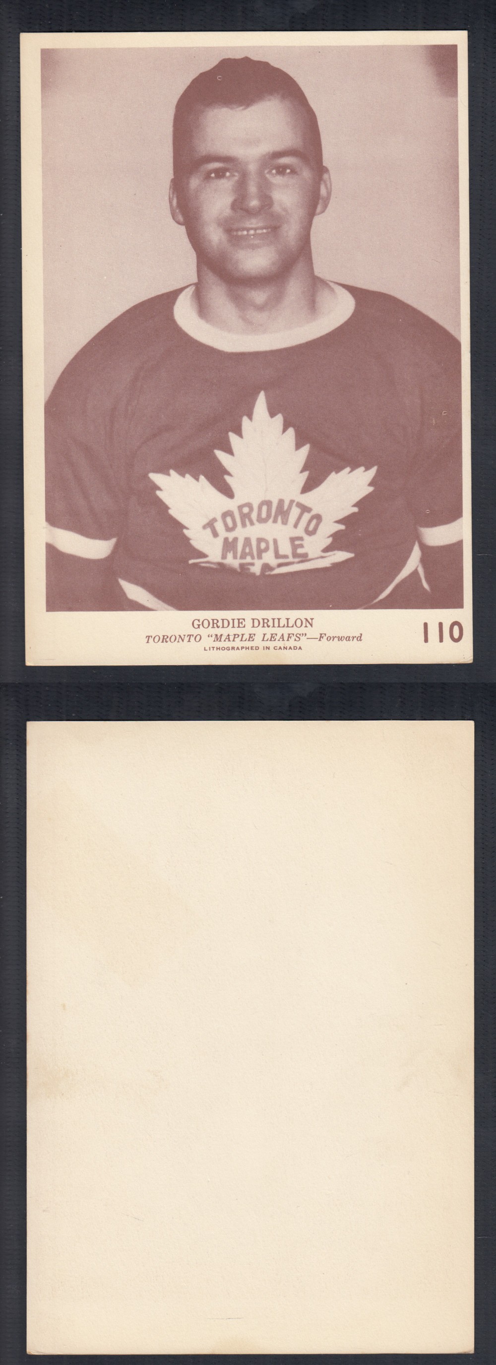 1940-41 O-PEE-CHEE HOCKEY CARD #110 G. DRILLON photo