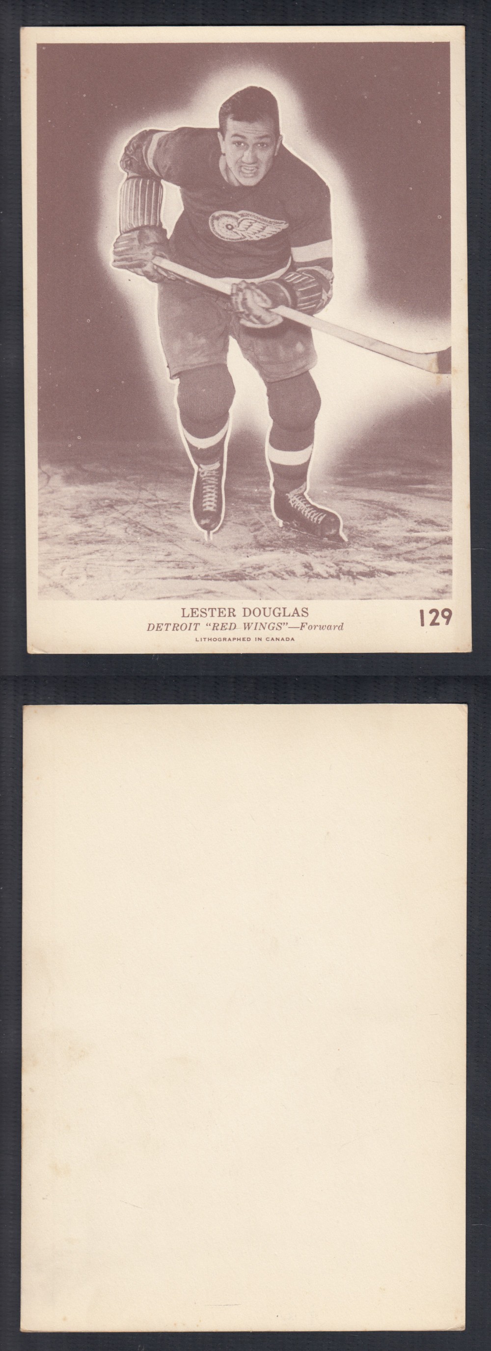 1940-41 O-PEE-CHEE HOCKEY CARD #129 L. DOUGLAS photo