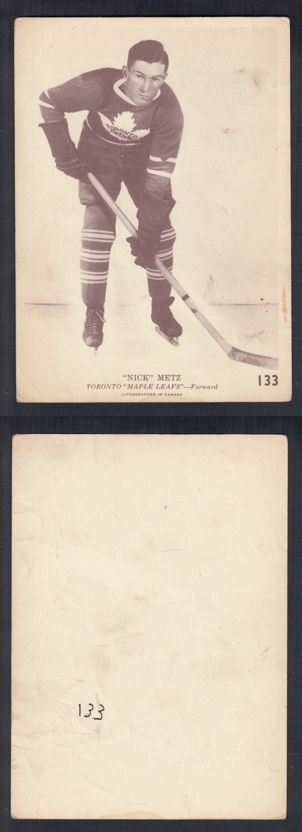 1940-41 O-PEE-CHEE HOCKEY CARD #133 N. METZ photo