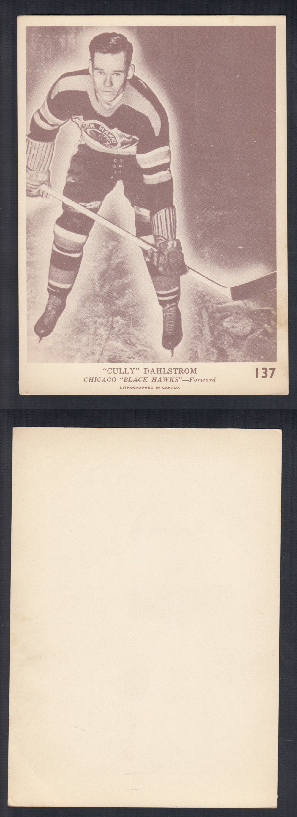 1940-41 O-PEE-CHEE HOCKEY CARD #137 C. DAHLSTROM photo