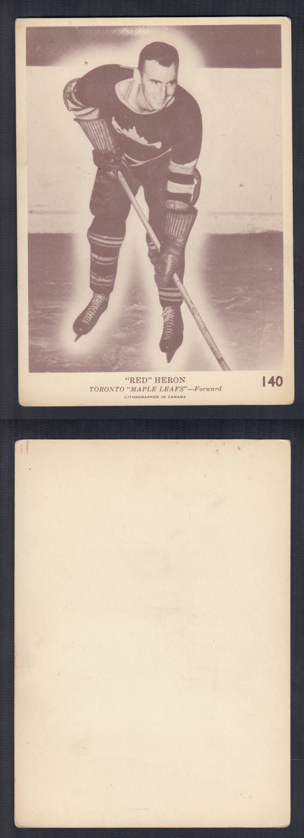 1940-41 O-PEE-CHEE HOCKEY CARD #140 R. HERON photo