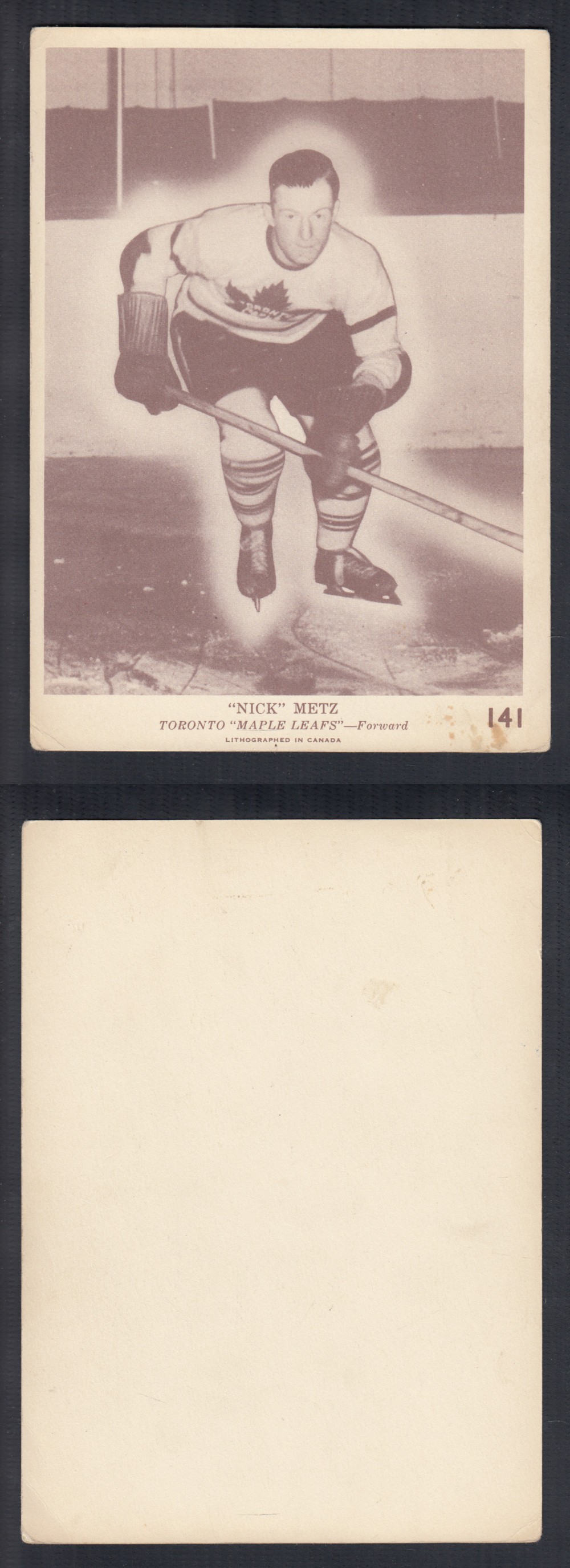 1940-41 O-PEE-CHEE HOCKEY CARD #141 N. METZ photo