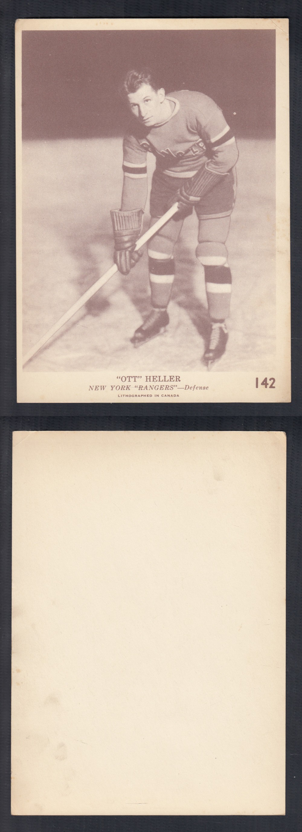 1940-41 O-PEE-CHEE HOCKEY CARD #142 O. HELLER photo