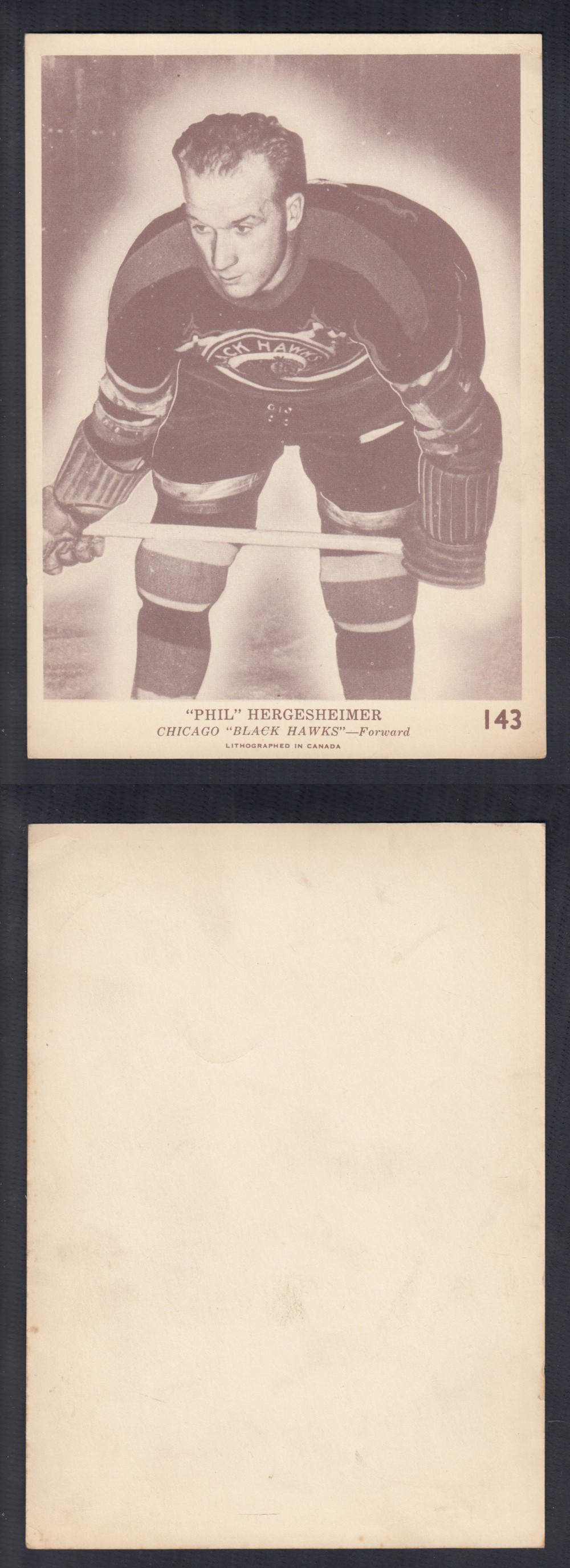 1940-41 O-PEE-CHEE HOCKEY CARD #143 P. HERGESHEIMER photo