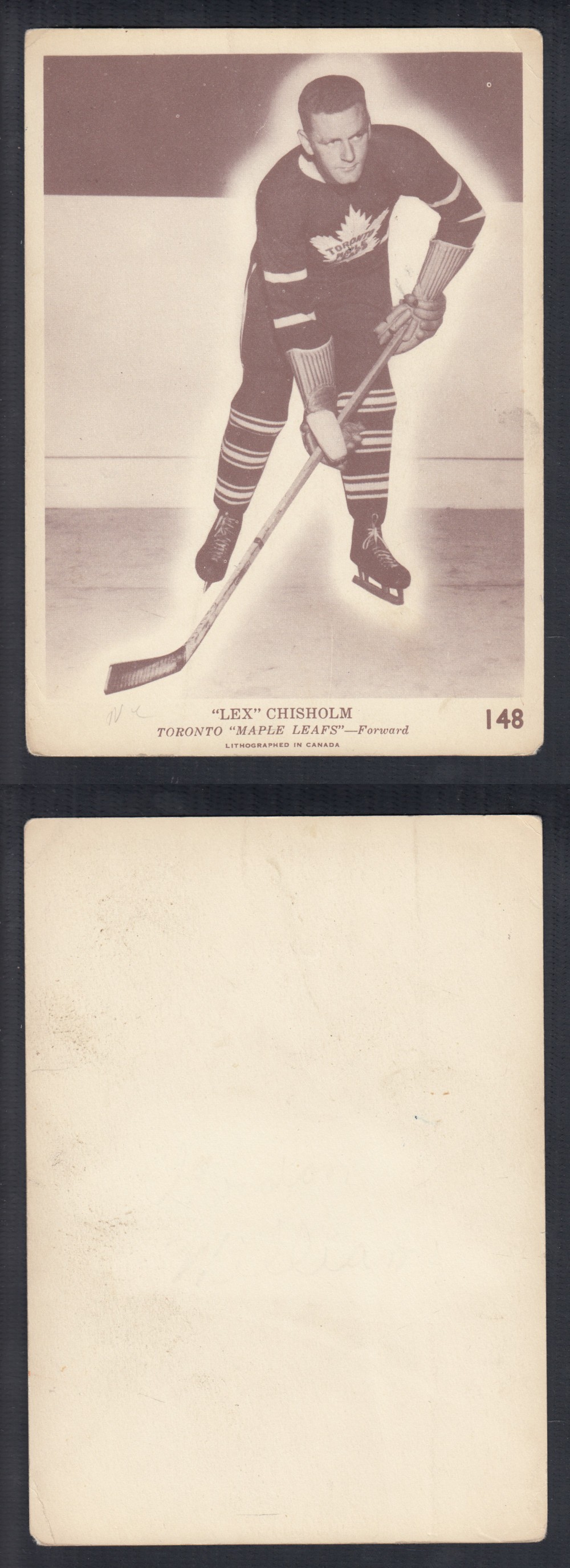 1940-41 O-PEE-CHEE HOCKEY CARD #148 L. CHISHOLM photo