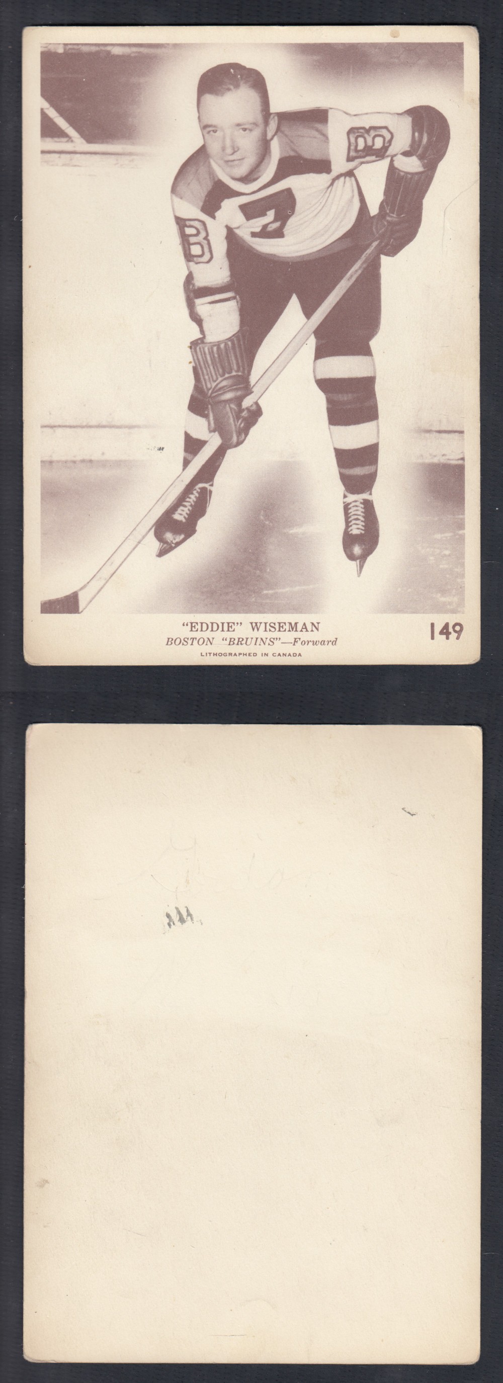 1940-41 O-PEE-CHEE HOCKEY CARD #149 E. WISEMAN photo