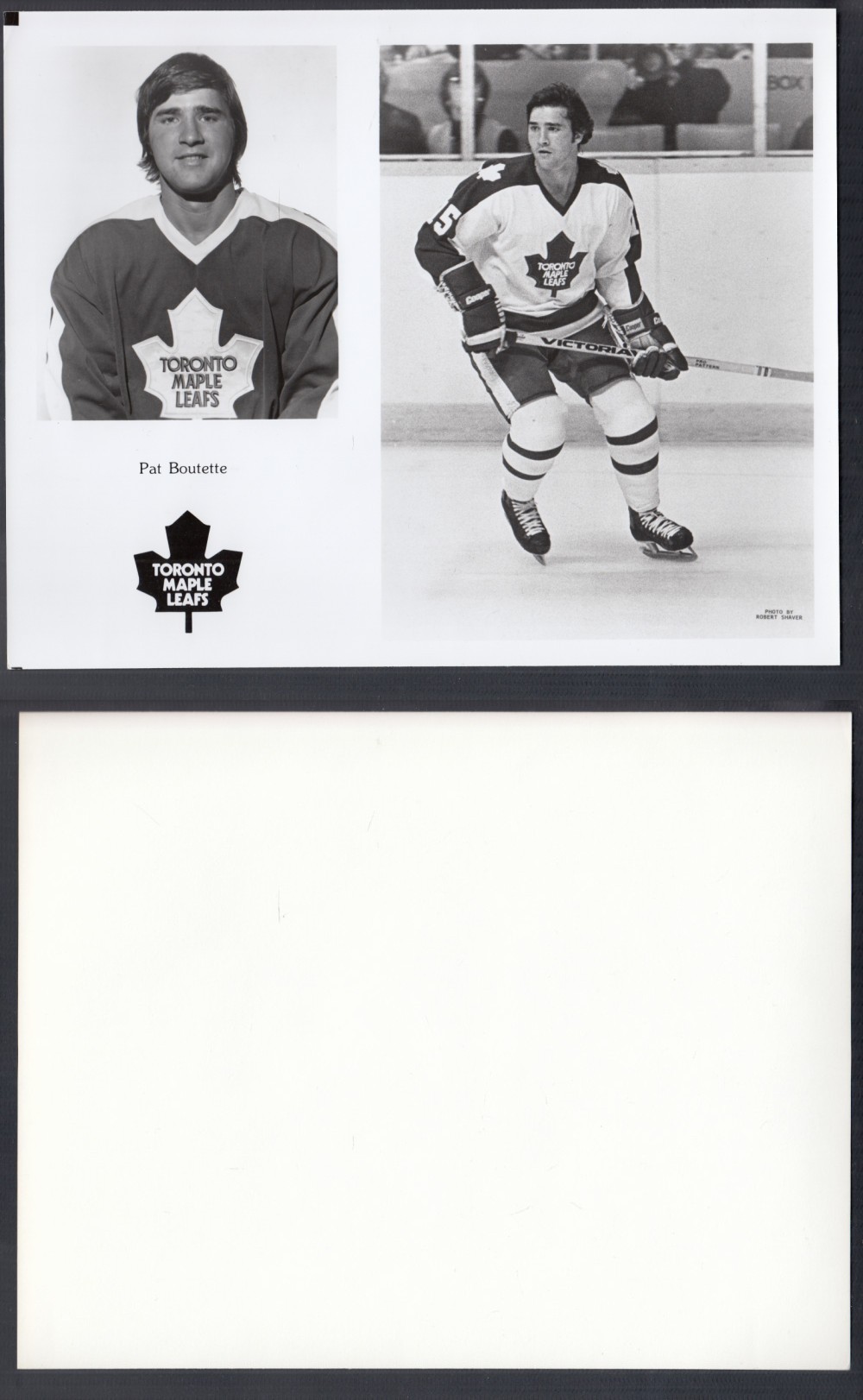 EARLY 1980'S TORONTO MAPLE LEAFS MEDIA PHOTO P. BOUTETTE photo