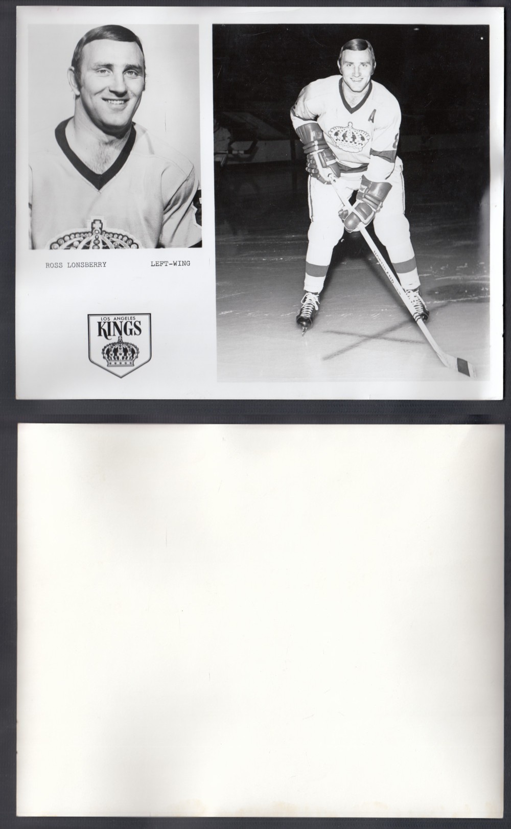 1960'S LOS ANGELES KINGS MEDIA PHOTO R. LONSBERRY photo