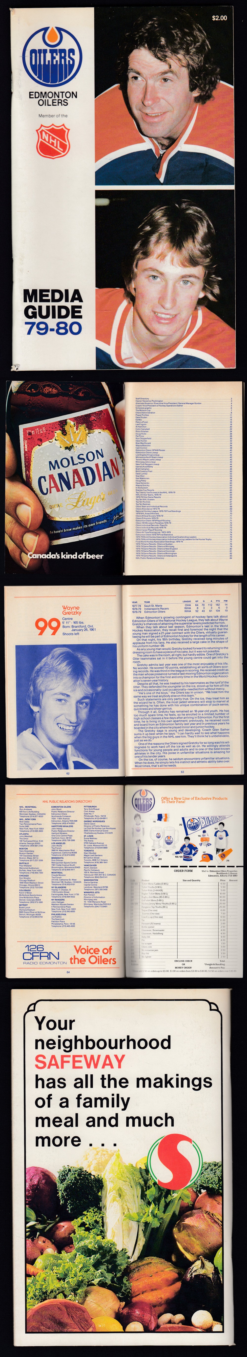 1979-80 EDMONTON OILERS 1ST NHL MEDIA GUIDE photo