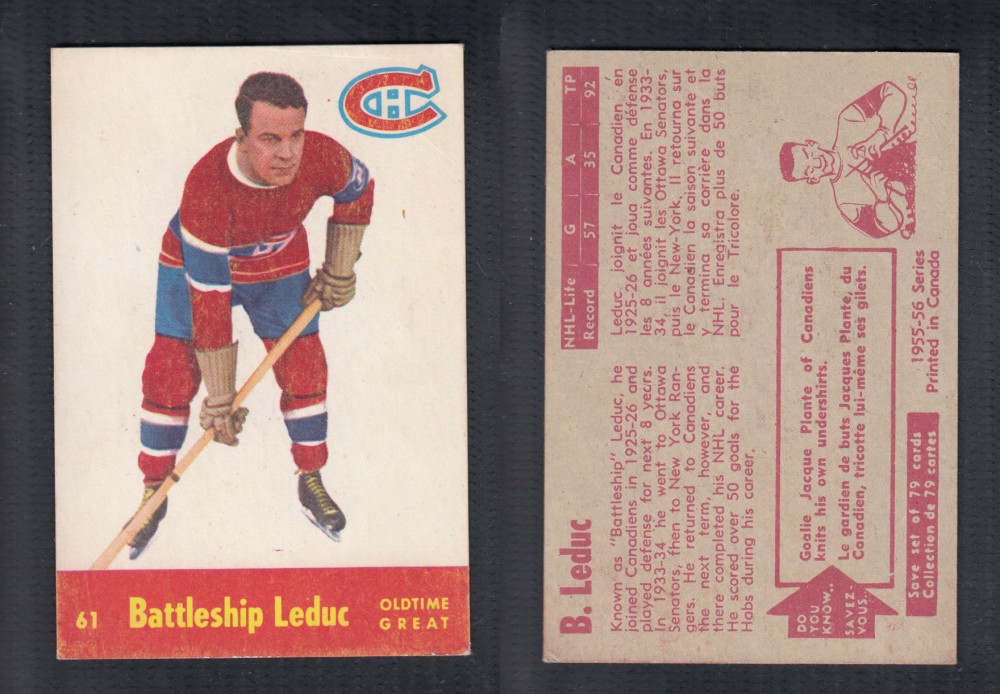 1955-56 PARKHURST HOCKEY CARD #61 B. LEDUC photo