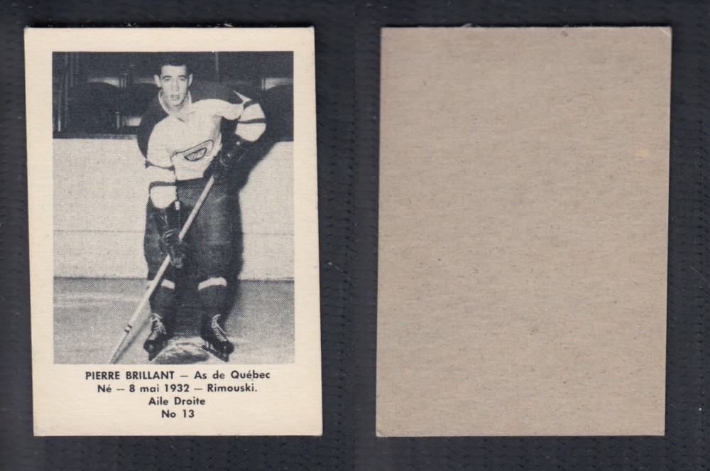 1952-53 LAVAL DAIRY UPDATE HOCKEY CARD #13 P. BRILLIANT photo