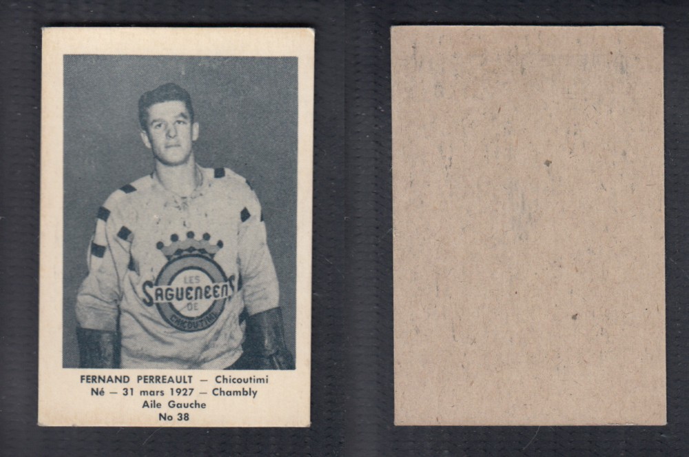 1952-53 LAVAL DAIRY UPDATE HOCKEY CARD #38 F. PERREAULT photo