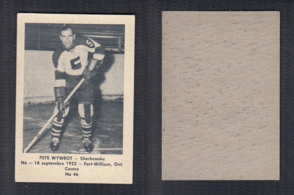 1952-53 LAVAL DAIRY UPDATE HOCKEY CARD #46 P. WYWROT photo