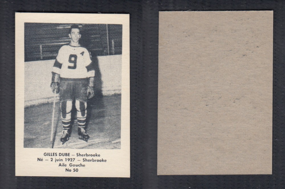 1952-53 LAVAL DAIRY UPDATE HOCKEY CARD #50 G. DUBE photo