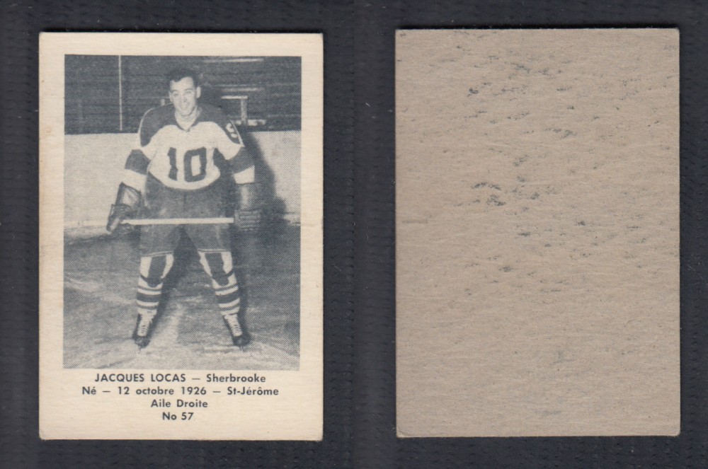 1952-53 LAVAL DAIRY UPDATE HOCKEY CARD #57 J. LOCAS photo