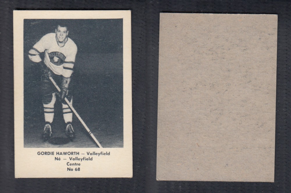 1952-53 LAVAL DAIRY UPDATE HOCKEY CARD #68 G. HAWORTH photo