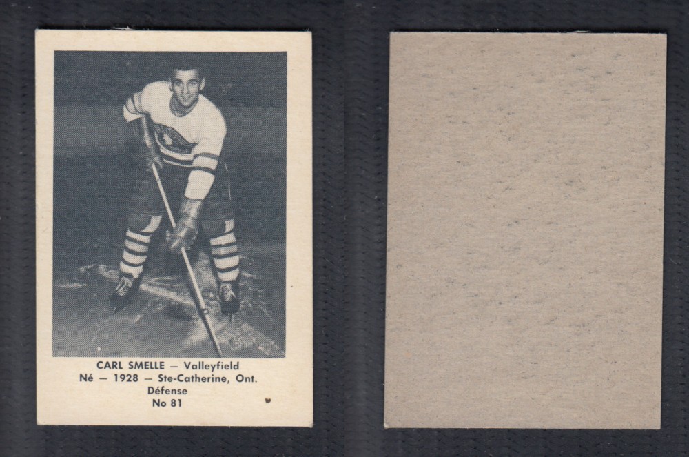 1952-53 LAVAL DAIRY UPDATE HOCKEY CARD #81 C. SMELLE photo