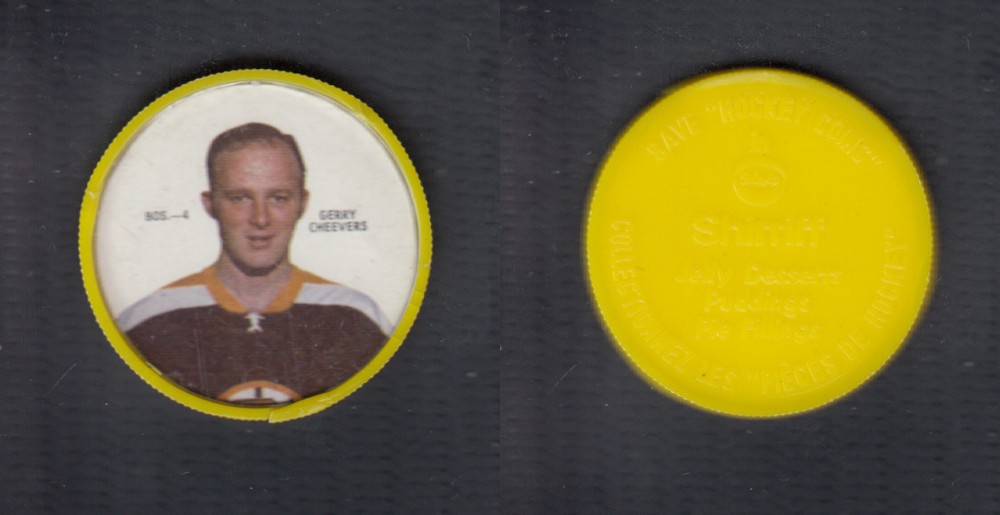 1968-69 SHIRRIFF HOCKEY COIN G. CHEEVERS BOS-4 photo