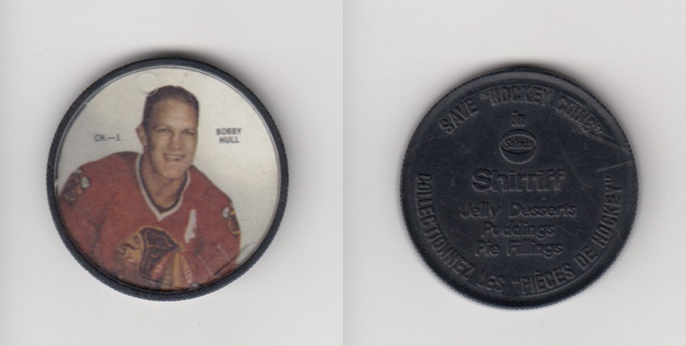 1968-69 SHIRRIFF HOCKEY COIN B. HULL CH-1 photo