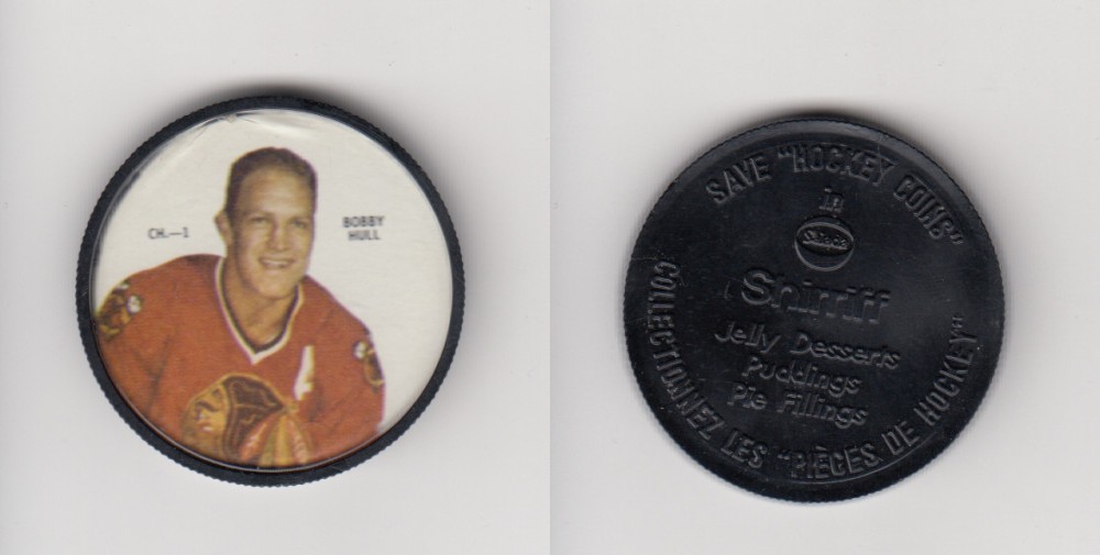 1968-69 SHIRRIFF HOCKEY COIN B. HULL CH-1 photo