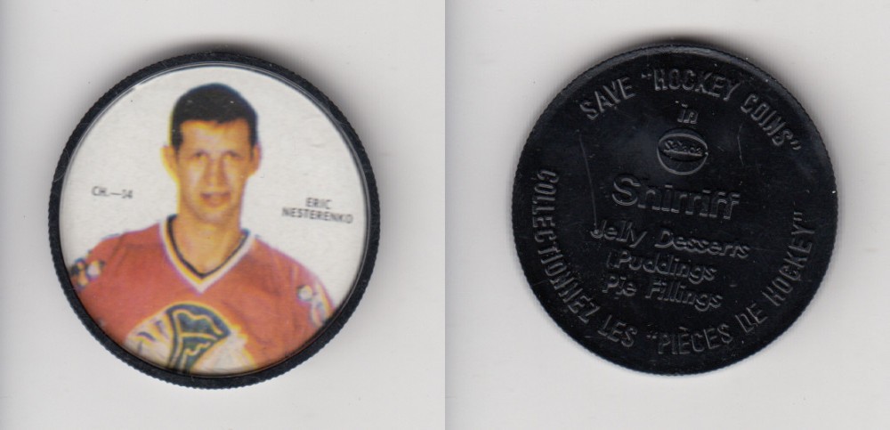 1968-69 SHIRRIFF HOCKEY COIN E. NESTERENKO CH-14 *SP* photo