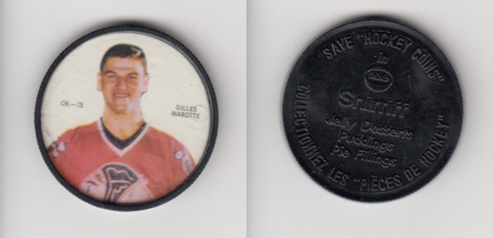 1968-69 SHIRRIFF HOCKEY COIN G. MAROTTE CH-15 *SP* photo