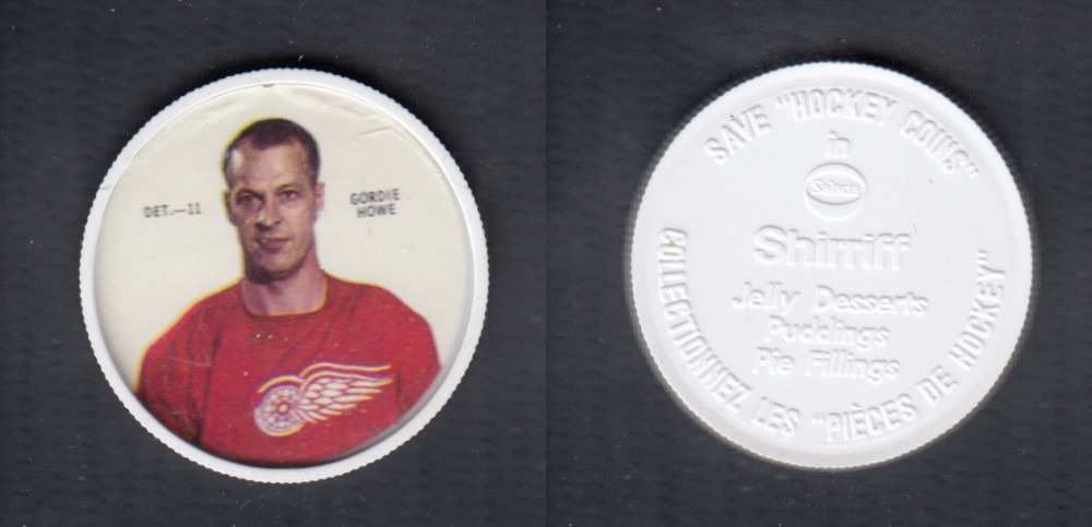 1968-69 SHIRRIFF HOCKEY COIN G. HOWE DET-11 photo